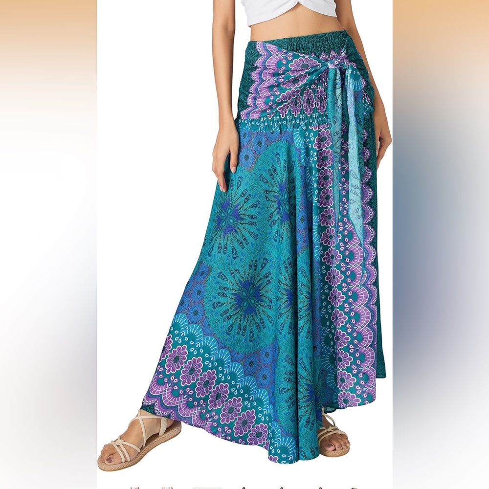 Joob Joob Long Boho Skirts for Women - Bohemian Hippie Maxi Summer Skirt